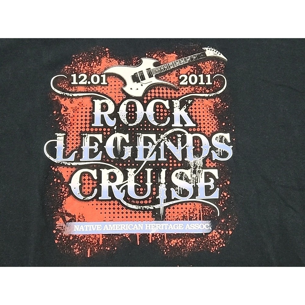 ROCK LEGENDS CRUISE 2011 DOUBLE SIDED GRAPHIC TEE XL ZZ Top Steppenwolf Foghat - Picture 2 of 8